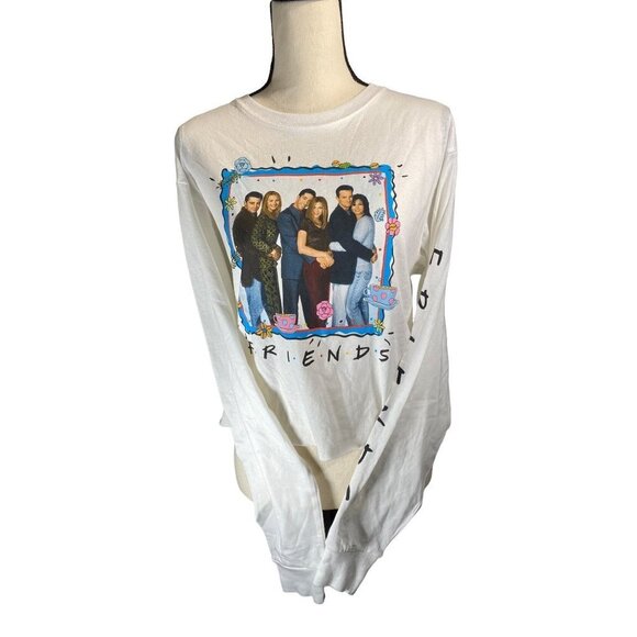 Friends long‎ sleeves cropped crew neck characters tee women size Small - Picture 1 of 9